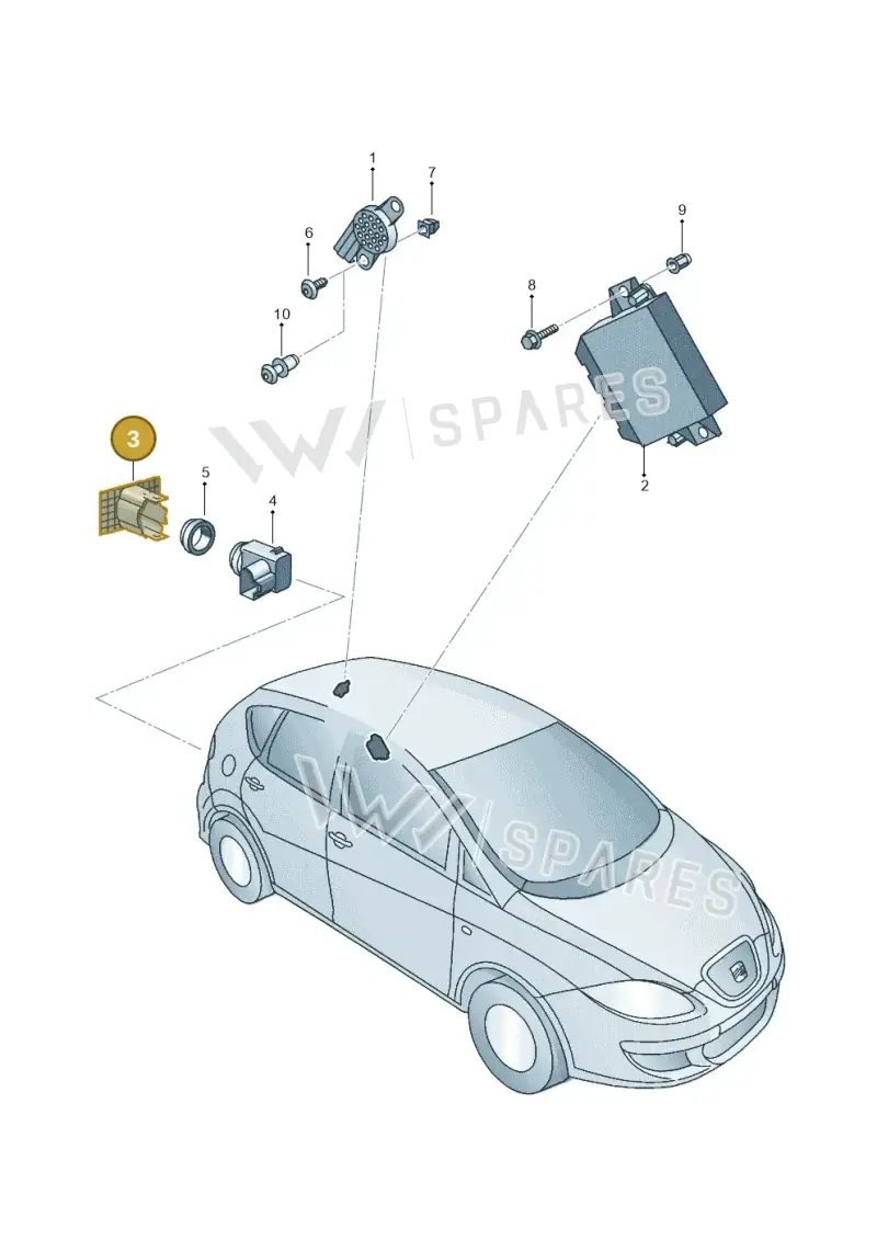 6J3919486F — SEAT Ibiza Reference (2011-2012) diagram 418919000, position 3