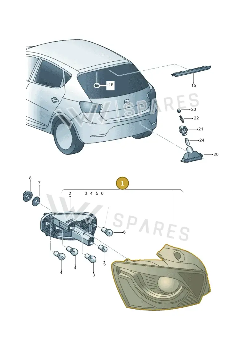 6J3945095F — SEAT Ibiza (2012-) diagram 639945000, position 1