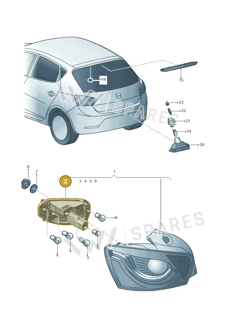 6J3945258A — SEAT Ibiza (2015-) diagram 639945000, position 2