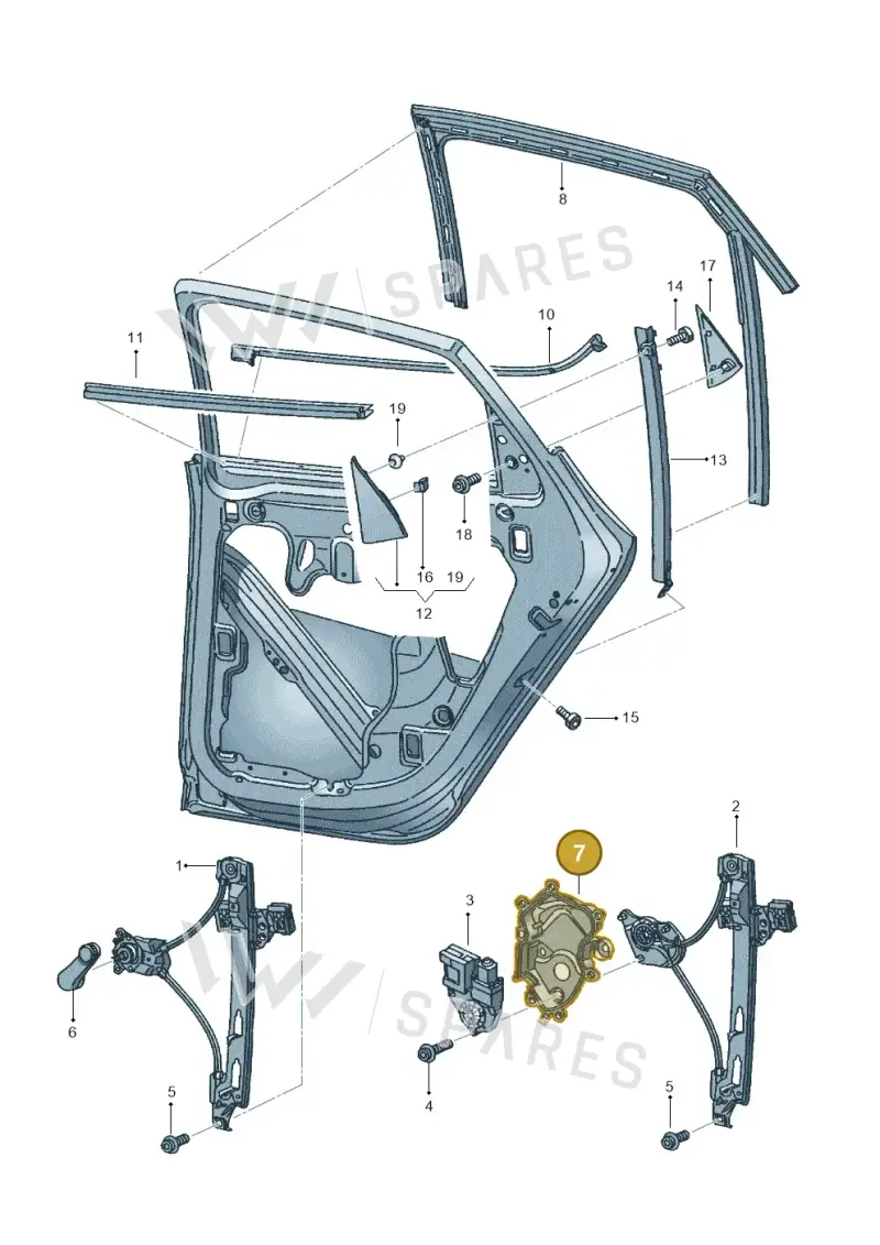 6J4867444 — SEAT Ibiza (2015-) diagram 639839600, position 7