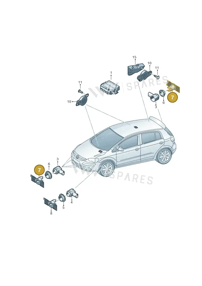 6J4919486G — SEAT Ibiza (2015-) diagram 649919010, position 7