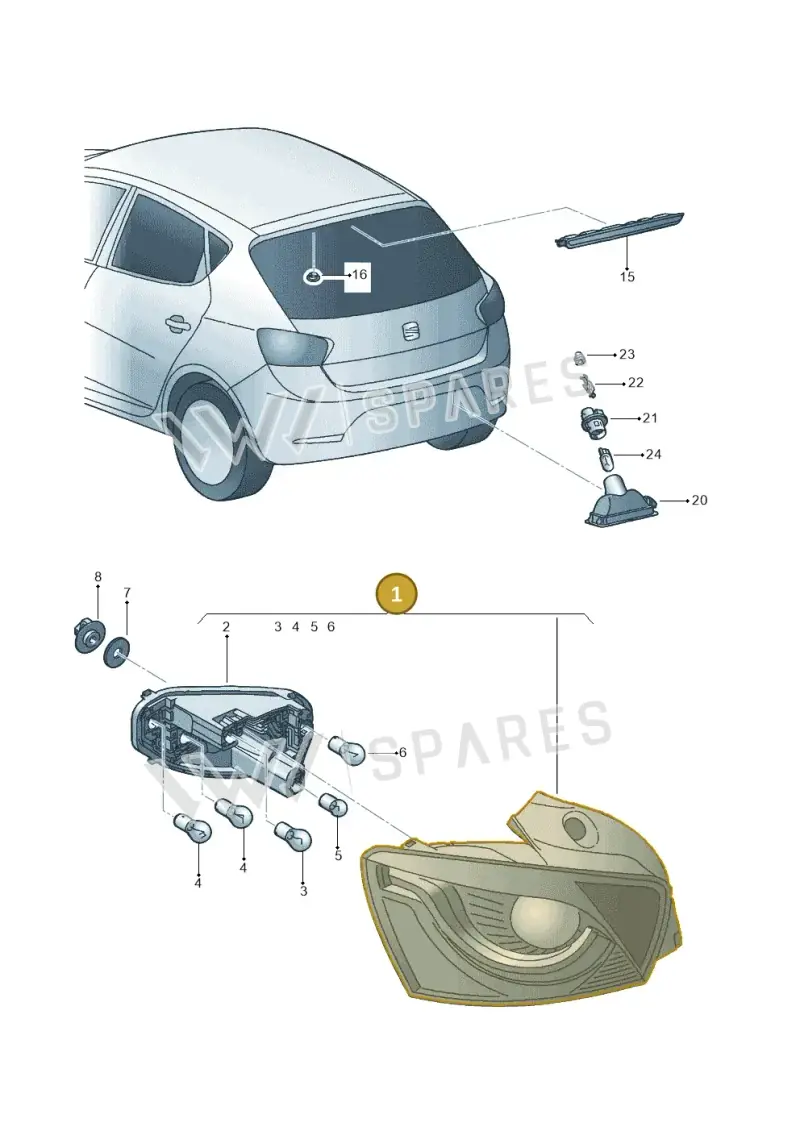 6J4945095H — SEAT Ibiza (2012-) diagram 639945000, position 1