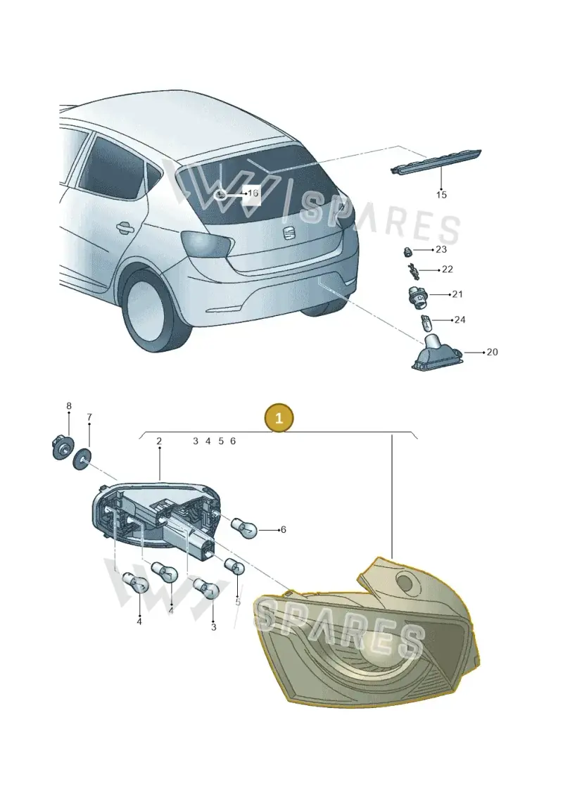 6J4945096H — SEAT Ibiza (2012-) diagram 639945000, position 1