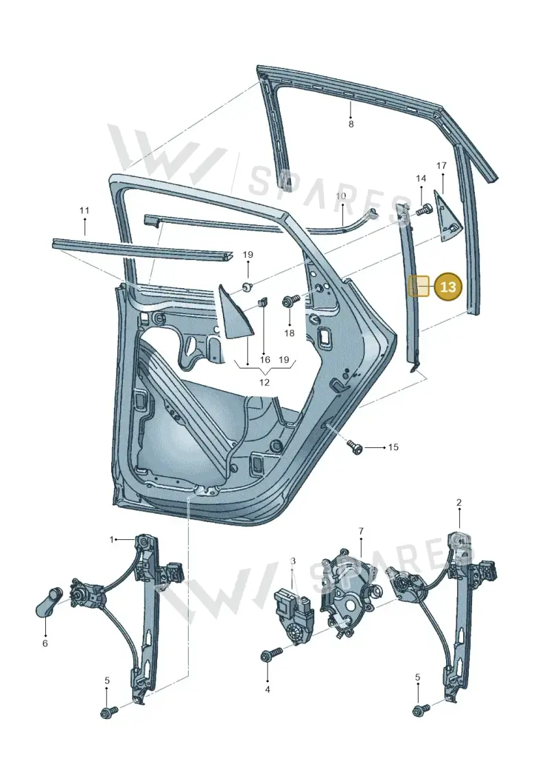 6J8839614 — SEAT Ibiza (2015-) diagram 639839600, position 13