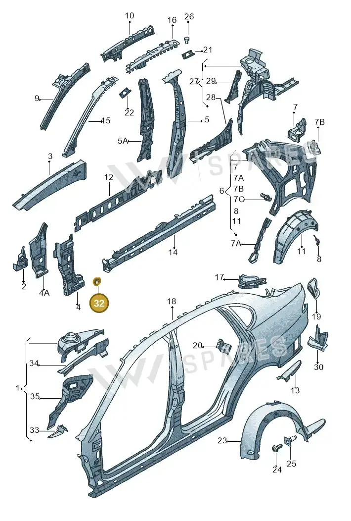 6K0823747 — SEAT CORDOBA                06> (2005-) diagram 401809000, position 32