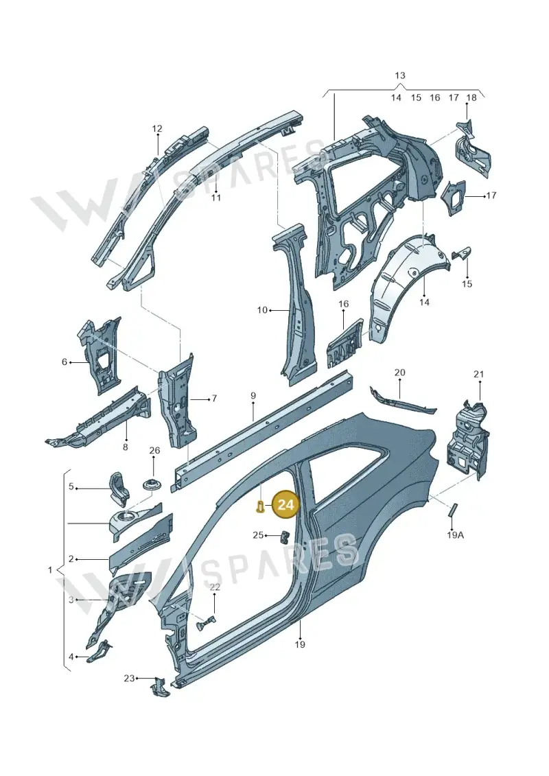 6L0809864 — SEAT Ibiza Stylance (2015-) diagram 639809000, position 24