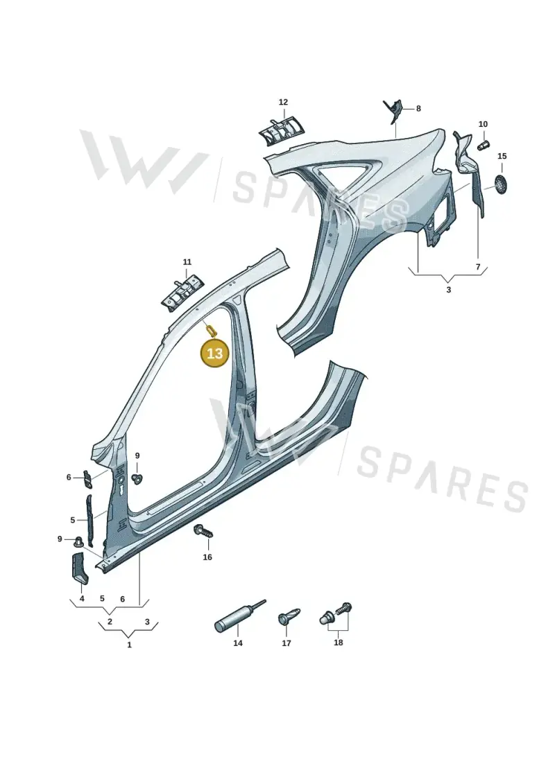 6L0809864C — Audi A5 Limousine (2024-2025) diagram 8wh809050, position 13