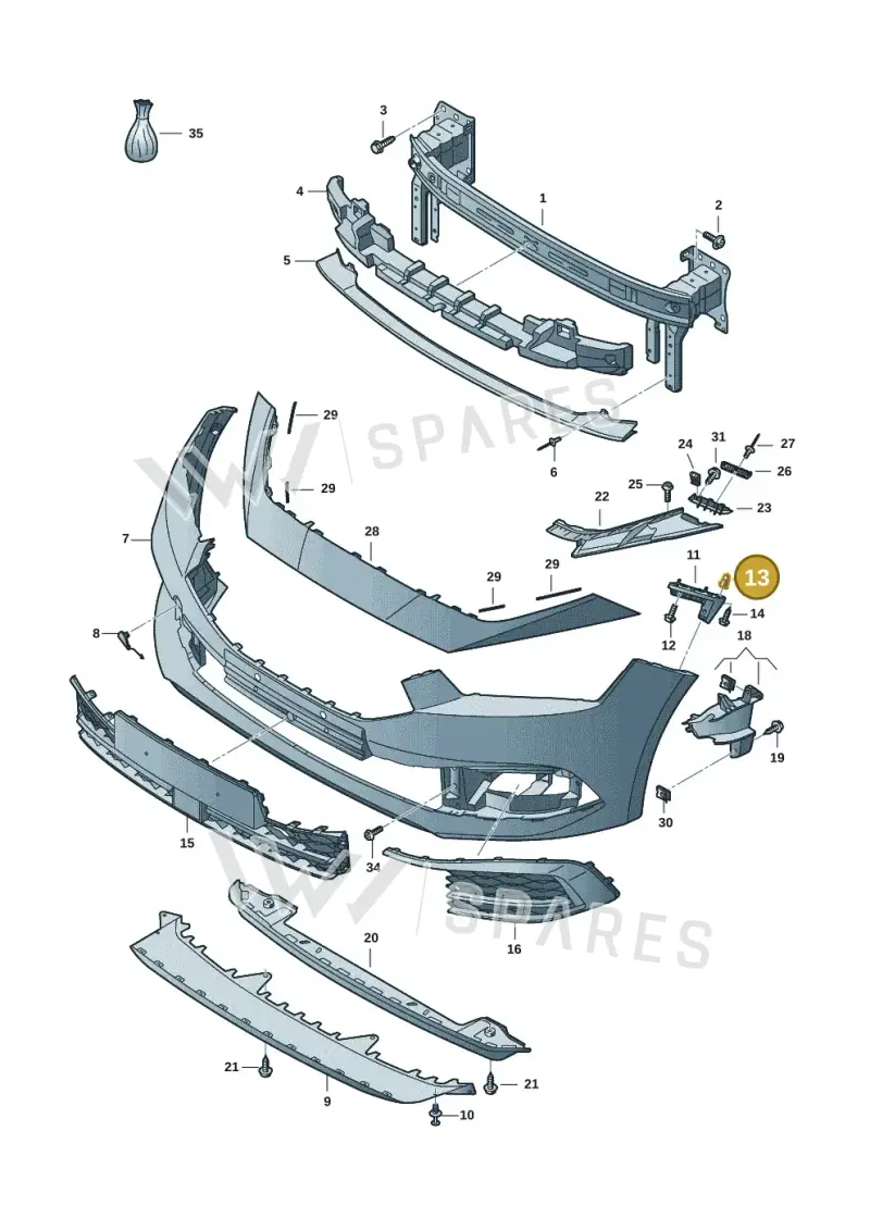 6L0853379B — SEAT Leon (2019-) diagram 5fn807000, position 13