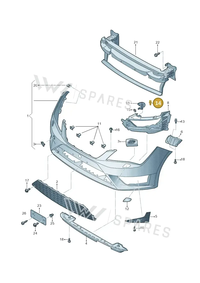 6L0853379B — SEAT Leon ST (2012-) diagram 754807100, position 14