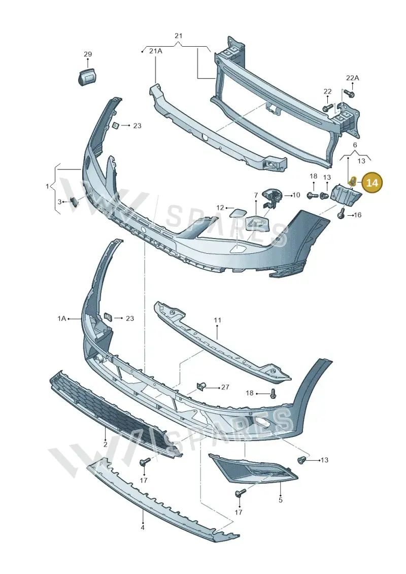 6L0853379B — SEAT Leon ST (2016-2020) diagram 754807300, position 14