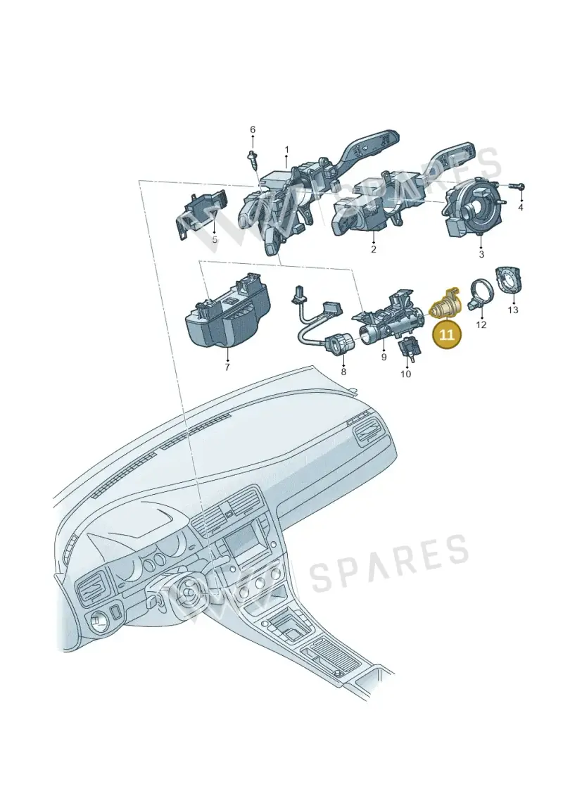 6L0905855C — SEAT Ibiza (2015-) diagram 879953500, position 11