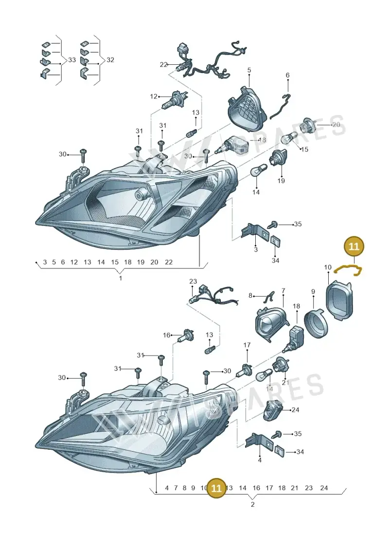 6L0941160A — SEAT Ibiza (2015-) diagram 879941000, position 11
