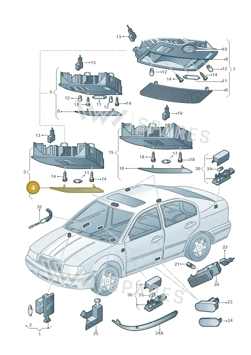 6L0947125 — Skoda OCTAVIA/COMBI/4X4      04> (2004-) diagram 419947000, position 4