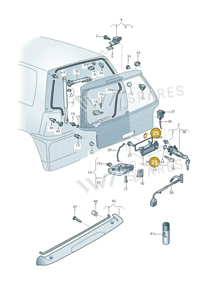 6N0827628 — SEAT AROSA (1997-2003) diagram 231827200, position 25