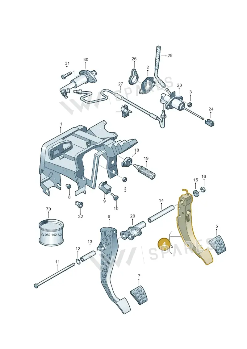 6N1721141A — SEAT AROSA (2003-2004) diagram 231721270, position 4