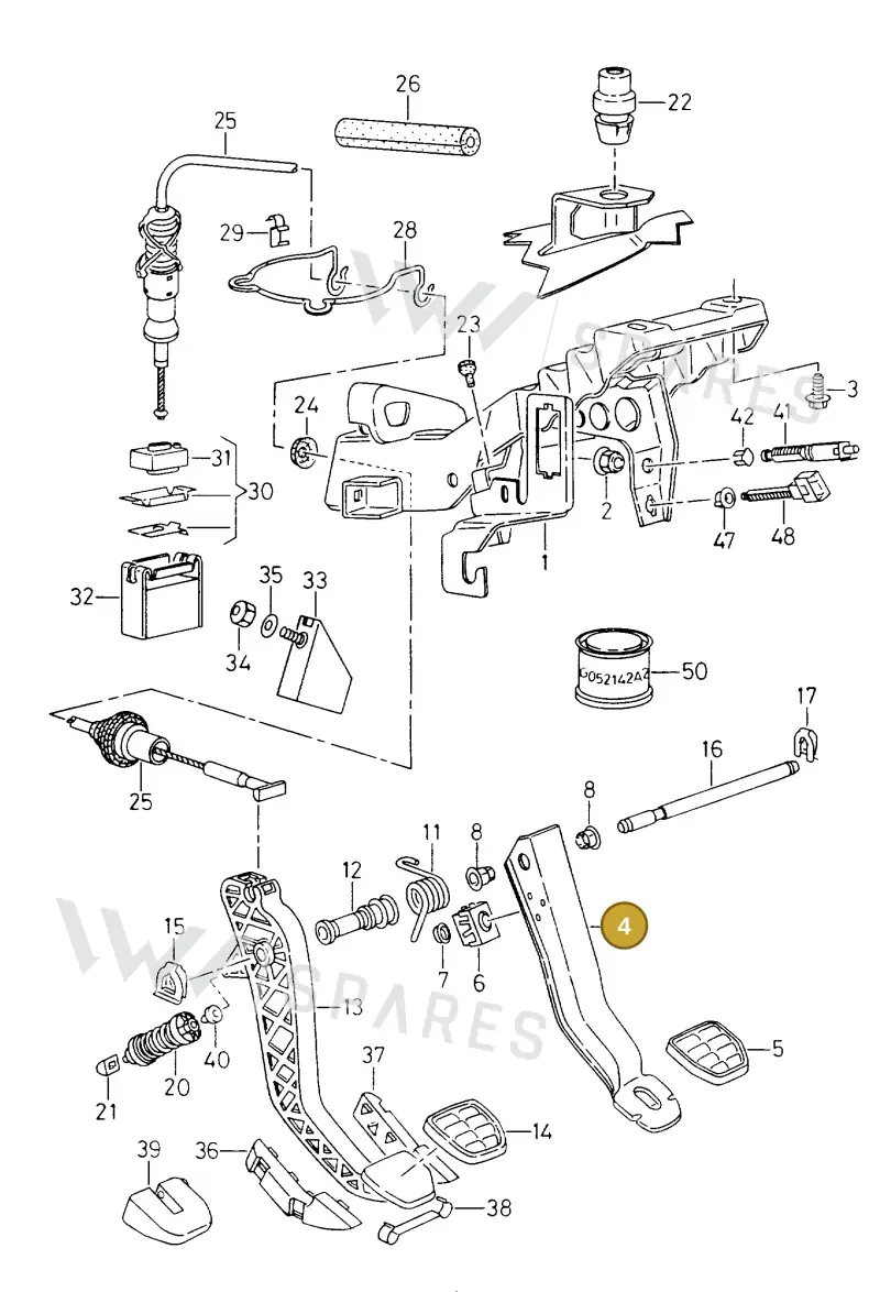 6N1721141A — SEAT CORDOBA/VARIO (1999-2002) diagram 242721200, position 4
