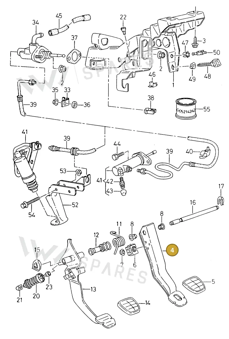 6N1721141A — SEAT CORDOBA/VARIO (1999-2002) diagram 242721250, position 4