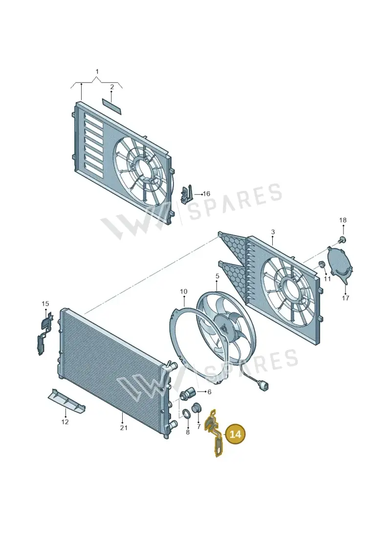 6P0121283 — SEAT Ibiza (2015-) diagram 672121950, position 14