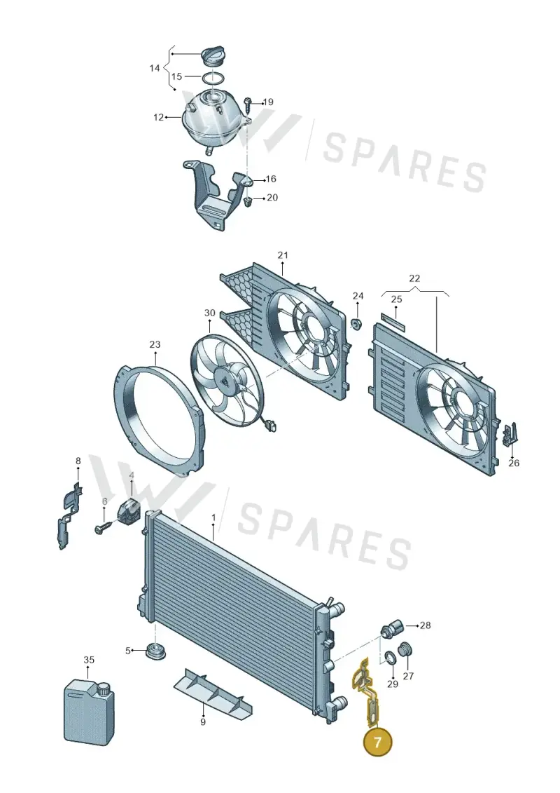 6P0121283 — SEAT Ibiza (2015-) diagram 773121810, position 7