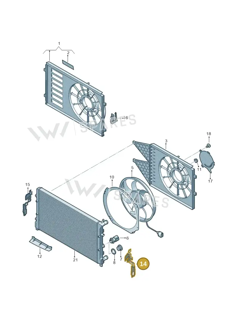 6P0121283A — SEAT Ibiza (2015-) diagram 672121950, position 14