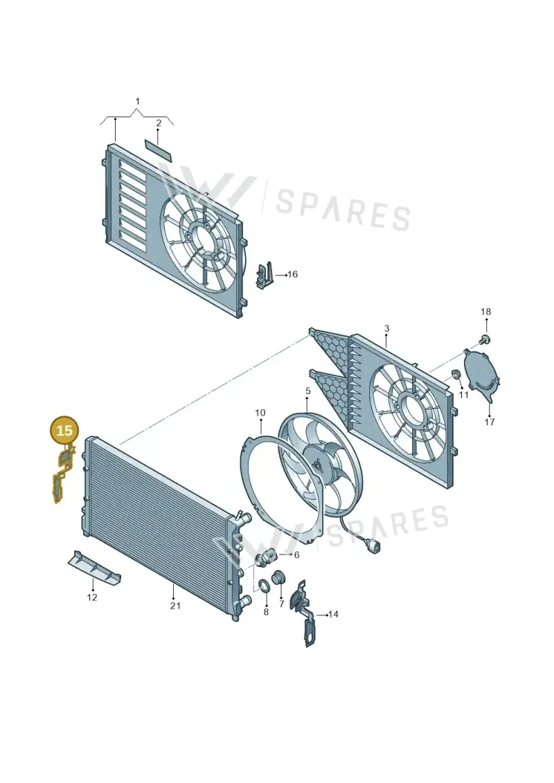 6P0121284 — SEAT Ibiza (2015-) diagram 672121950, position 15