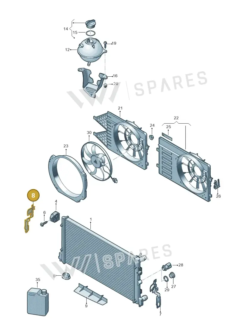 6P0121284 — SEAT Ibiza (2015-) diagram 773121810, position 8