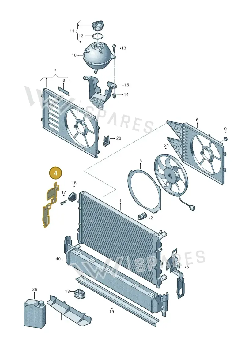 6P0121284 — SEAT Ibiza (2015-) diagram 773121850, position 4