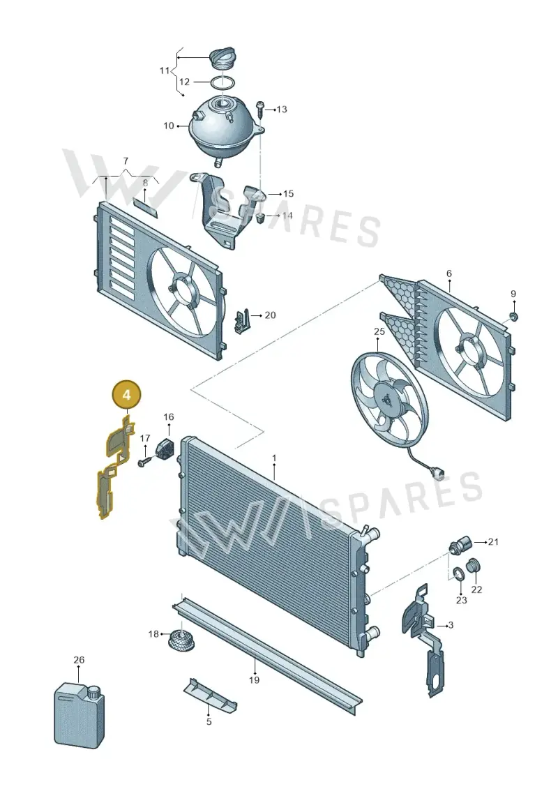 6P0121284 — SEAT Ibiza (2015-) diagram 773121860, position 4