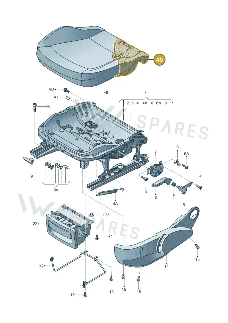 6P0881375 — SEAT Ibiza (2015-) diagram 639881000, position 45