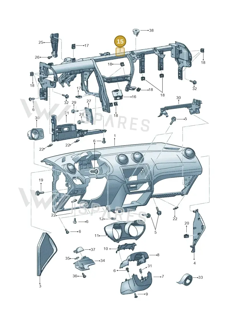 6P1858045 — SEAT Ibiza (2015-) diagram 879857000, position 15