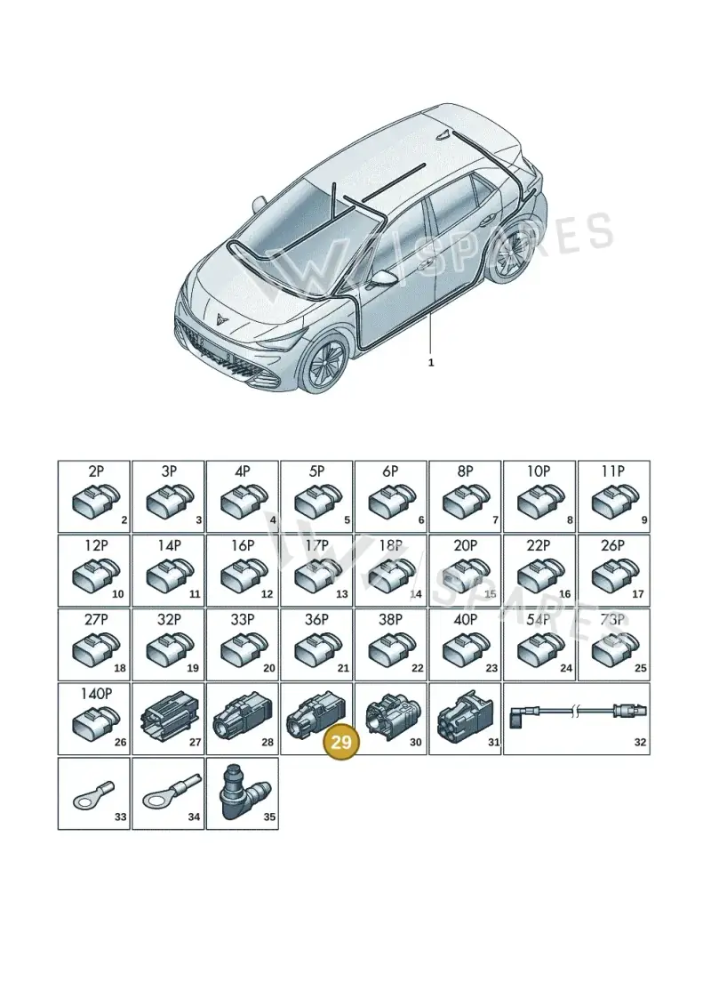 6Q0035576C — SEAT EBoost CUPRA (2021-) diagram 10s971081, position 29