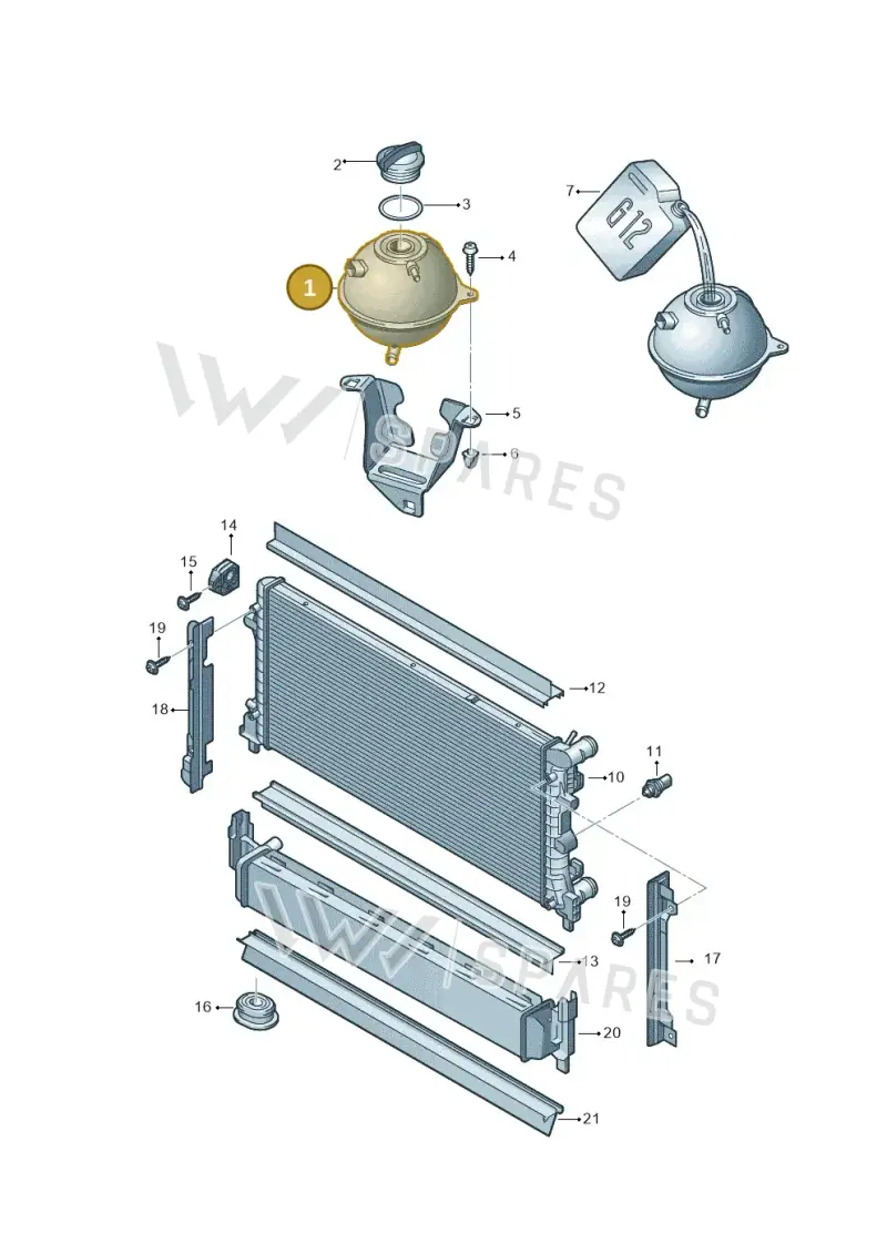 6Q0121407D — SEAT Toledo Reference (2015-2019) diagram 708121760, position 1