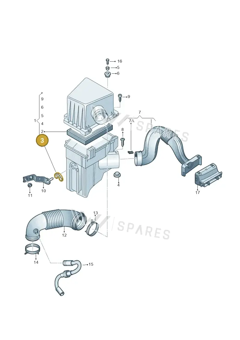 6Q0129689 — SEAT Toledo Reference (2012-2015) diagram 461129220, position 3