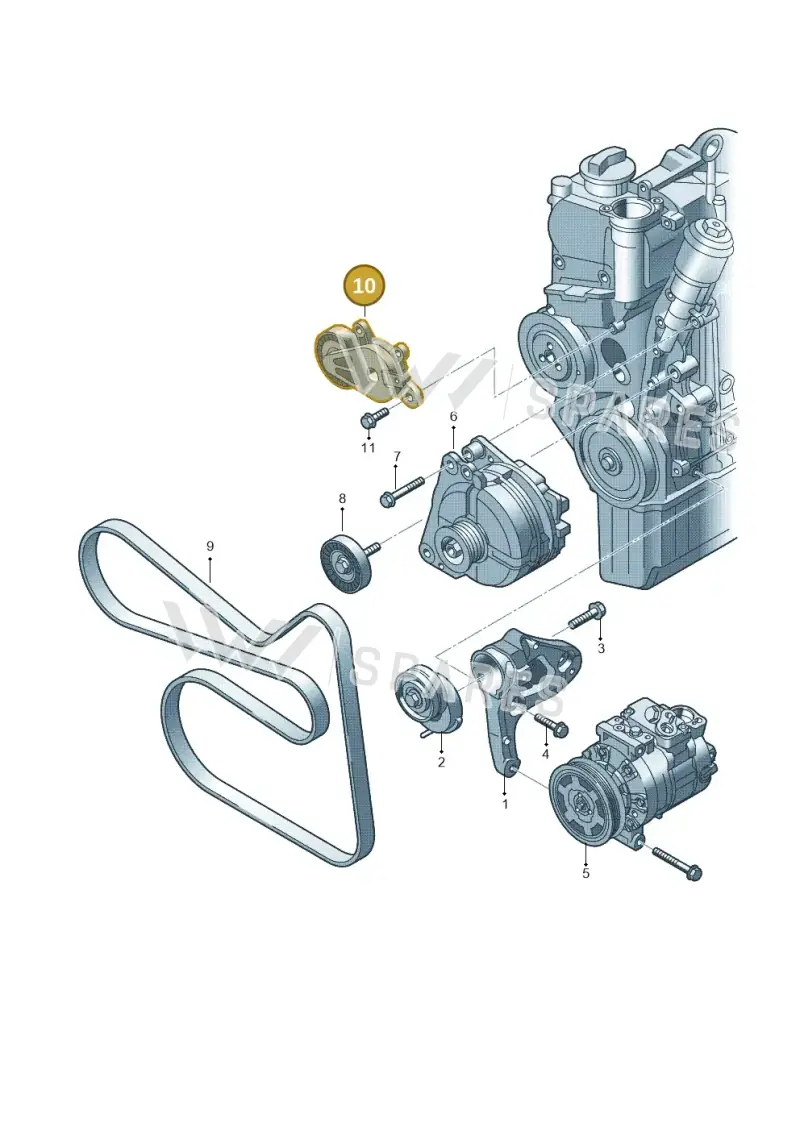 6Q0145299 — SEAT Altea XL Reference (2013-2013) diagram 678903400, position 10