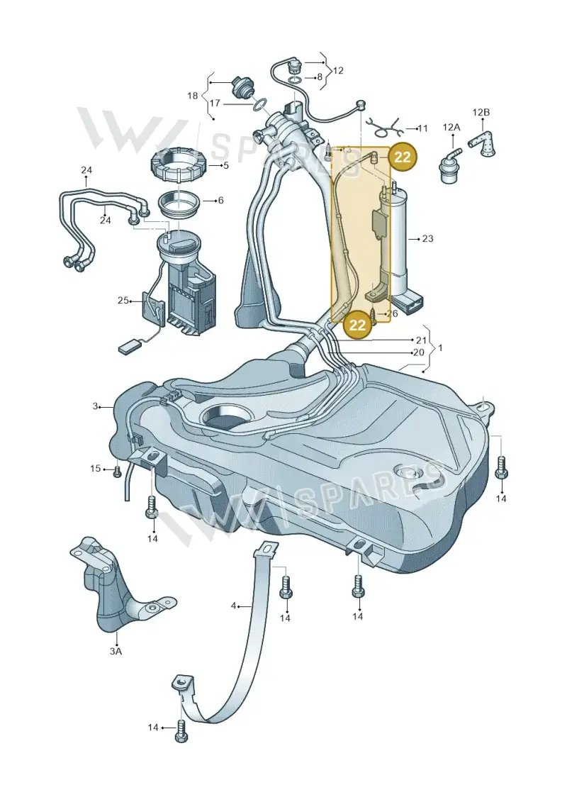 6Q0201997A — SEAT Ibiza Stylance (2015-) diagram 672201050, position 22