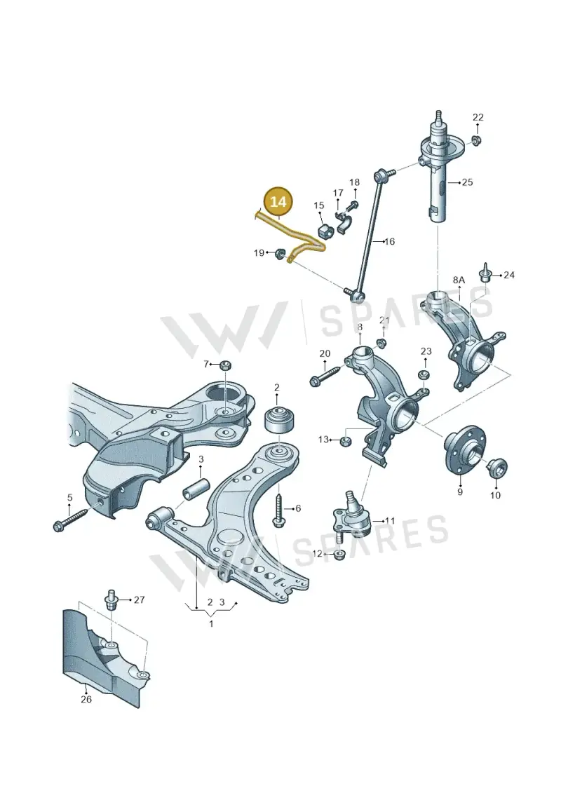 6Q0411305AN — SEAT Ibiza Stylance (2015-) diagram 657407000, position 14