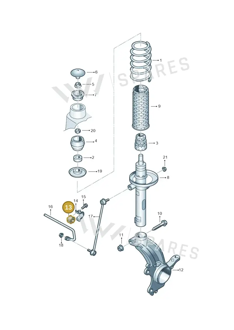 6Q0411314R — SEAT Toledo Reference (2015-2019) diagram 608411010, position 13