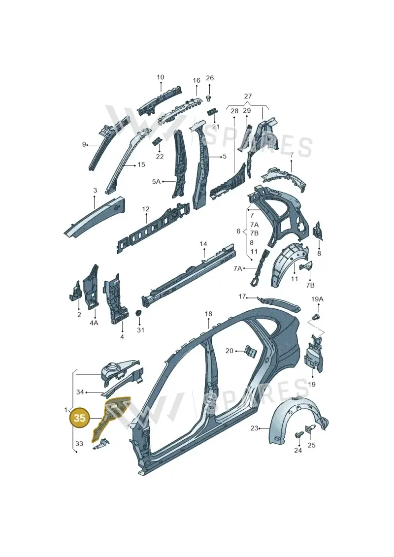 6Q0809105F — SEAT IBIZA                  06> (2005-) diagram 254809300, position 35