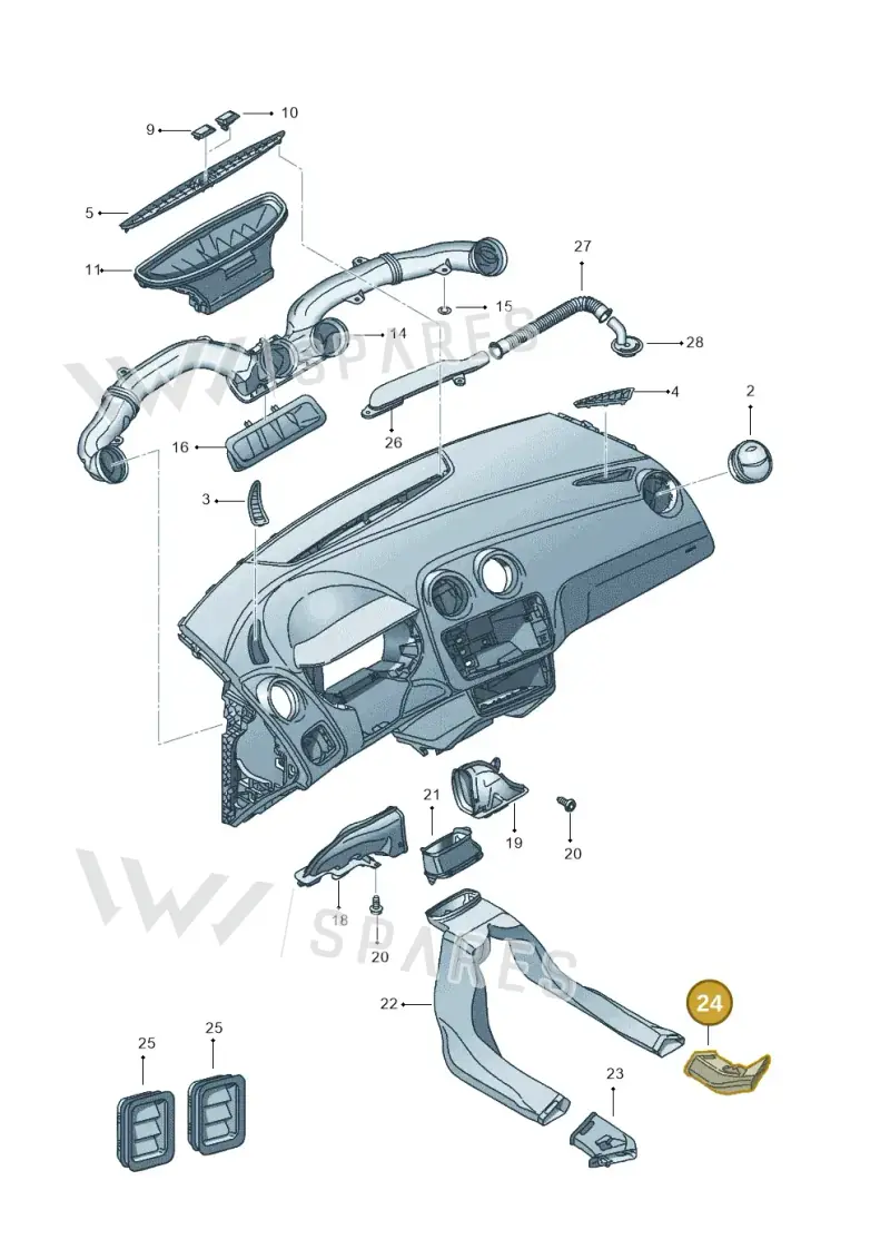 6Q0819894B — SEAT Ibiza Stylance (2015-) diagram 639819300, position 24