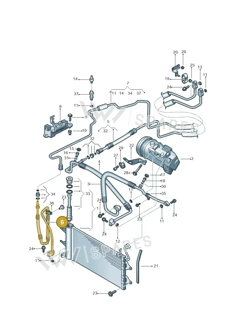6Q0820741D — SEAT IBIZA                  06> (2005-) diagram 253260410, position 6