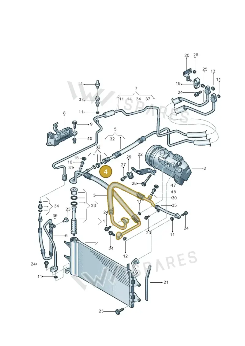 6Q0820744BD — SEAT IBIZA                  06> (2005-) diagram 253260410, position 4