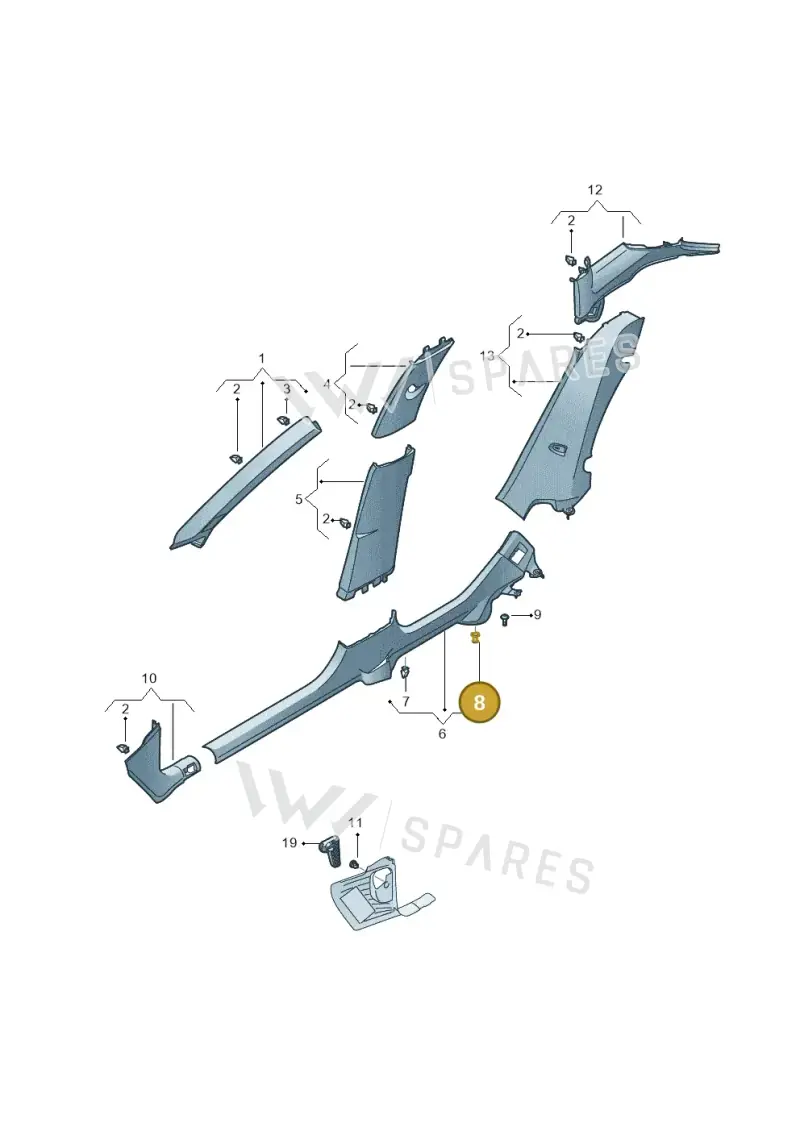 6Q0853147 — SEAT Formentor TSI CUPRA (2020-) diagram 5fn867070, position 8