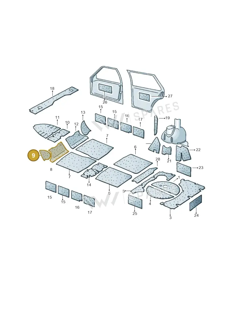 6Q0863829 — SEAT Ibiza Stylance (2015-) diagram 121863400, position 9