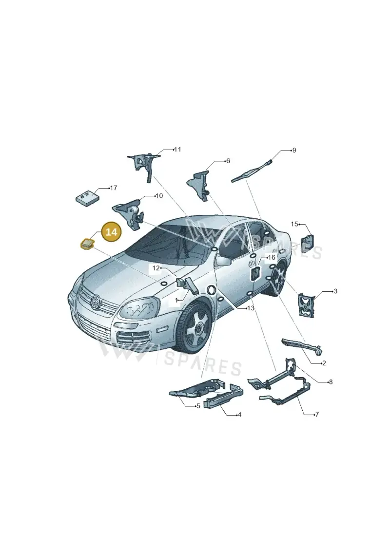 6Q0864732 — SEAT Ibiza Reference (2012-2012) diagram 449864000, position 14