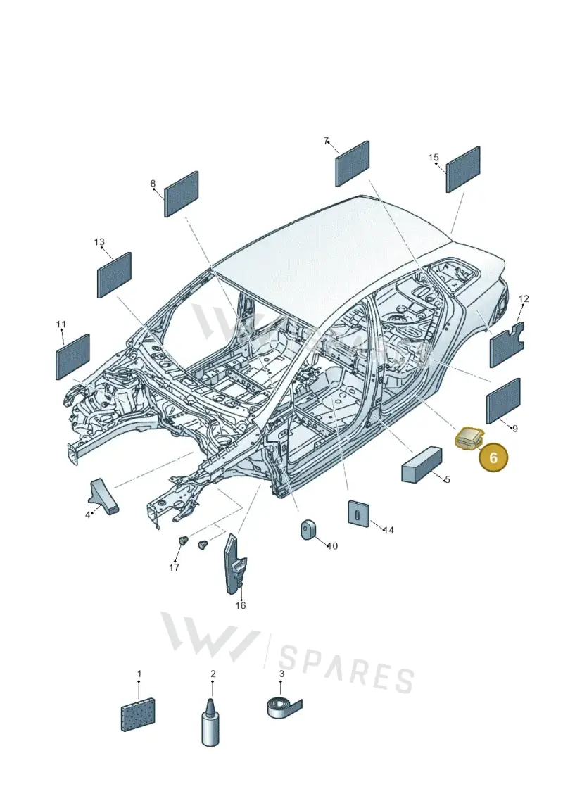 6Q0864732 — SEAT Ibiza Stylance (2015-) diagram 879864000, position 6