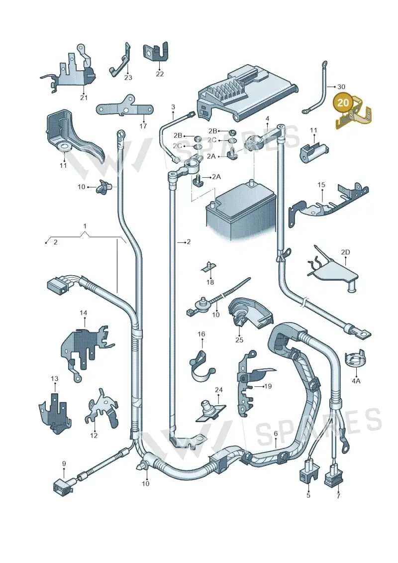 6Q0971501D — SEAT Ibiza Reference (2012-2012) diagram 225971650, position 20