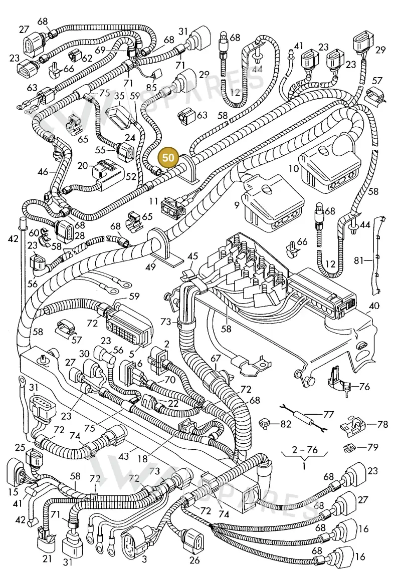 6Q0971905G — SEAT IBIZA                  06> (2005-) diagram 225971800, position 50