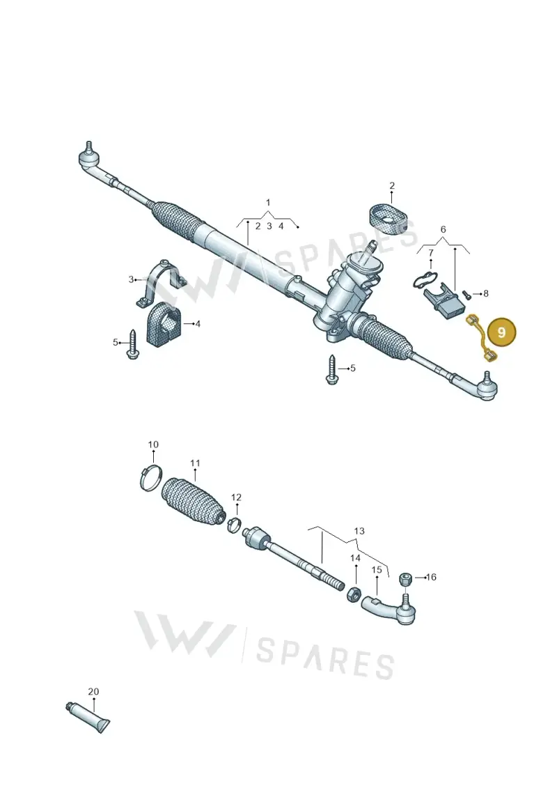 6Q1901129 — SEAT Toledo Reference (2012-2015) diagram 672423500, position 9