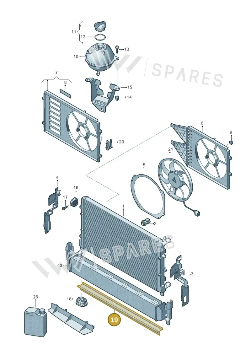 6R0121345B — SEAT Toledo Reference (2015-2019) diagram 773121850, position 19