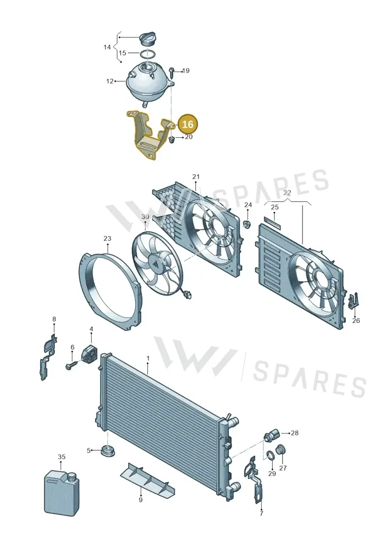 6R0121409 — SEAT Ibiza Stylance (2015-) diagram 773121810, position 16